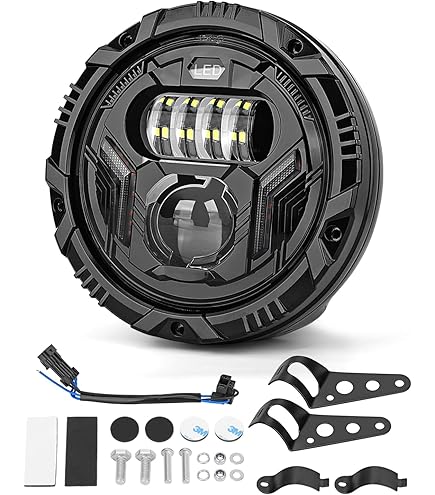 Amazon.co.jp: RAMJET4X4 LEDヘッドライト 7インチ バイク用 ハーレー